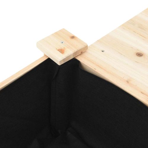 Градинска саксия Бежово 155 x 59 x 76,5 см Солидно ела дърво