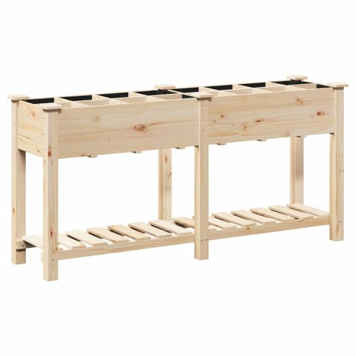 Градинска саксия Бежово 161,5 x 45 x 76,5 см Солидно ела дърво