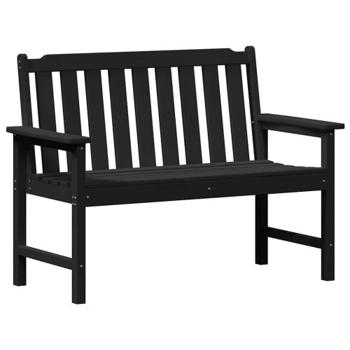 Градинска пейка Черно 120 x 59 x 88 см HDPE