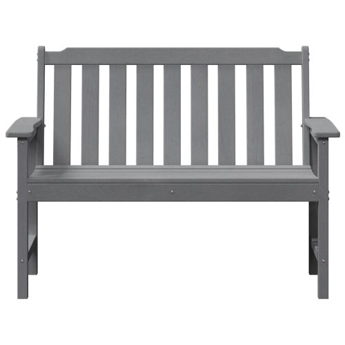 Градинска пейка Светлосиво 120 x 59 x 88 см HDPE