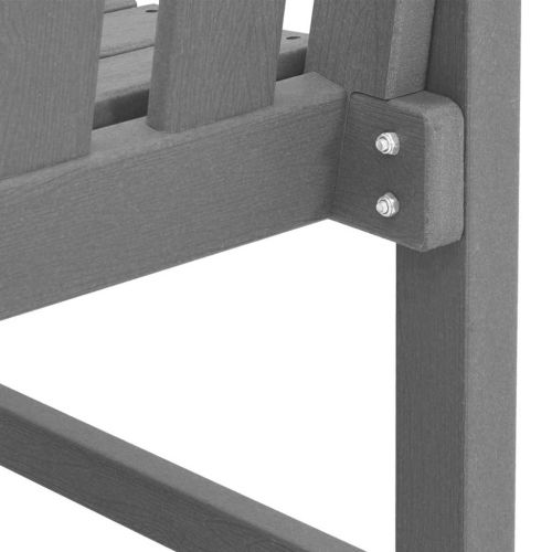 Градинска пейка Светлосиво 120 x 59 x 88 см HDPE