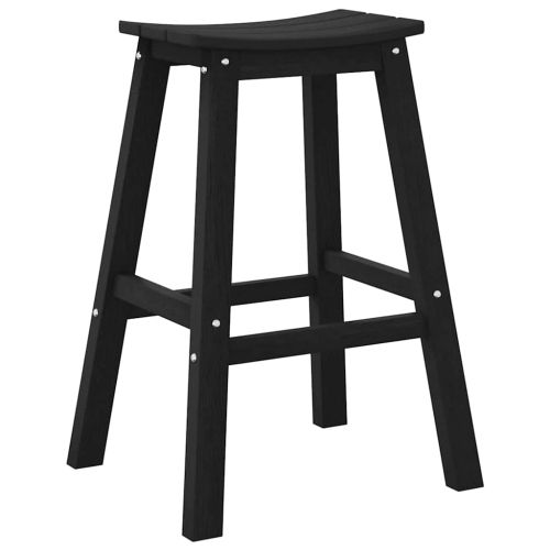 Бар стол 2 pcs Черно 52 x 43 x 73,5 см HDPE