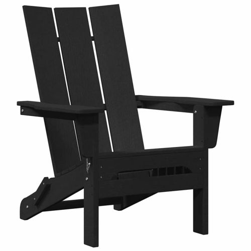 Сгъваем Adirondack стол Черно 80,5 x 74,5 x 92 см HDPE