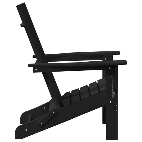 Сгъваем Adirondack стол Черно 80,5 x 74,5 x 92 см HDPE