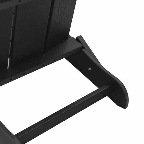 Сгъваем Adirondack стол Черно 80,5 x 74,5 x 92 см HDPE