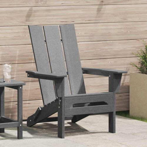 Сгъваем Adirondack стол Светлосиво 80,5 x 74,5 x 92 см HDPE