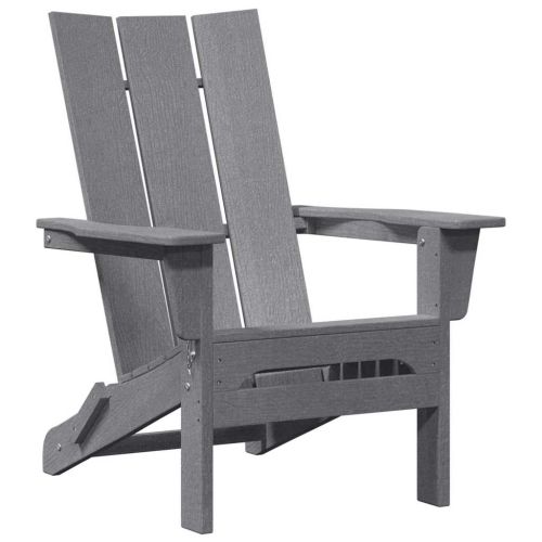 Сгъваем Adirondack стол Светлосиво 80,5 x 74,5 x 92 см HDPE