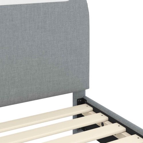 Легло за деца с табла с таблото Светлосиво 90 x 190 cm текстил