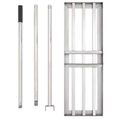 Градинска рейка Сребрист 75 x 25 x 200 см Неръждаема стомана