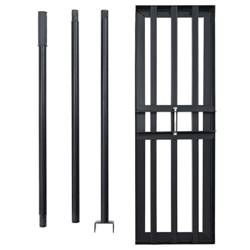 Градинска рейка Черен Прахово боядисана стомана