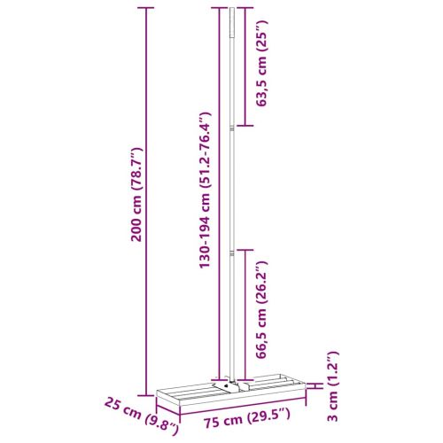 Градинска рейка Черен Прахово боядисана стомана