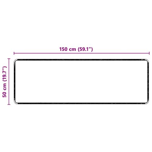Килим пътека Черно 50 x 150 cm 100% Полипропиленов Тапициран