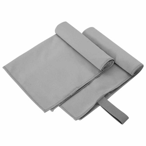 Спортни кърпи 2 pcs Тъмносив 50 x 30 cm Полиестер и полиамид