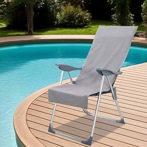 Външни кърпи за стол 2 pcs Тъмносив 130 x 60 см