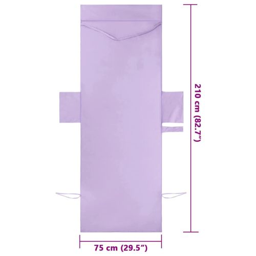 Кърпи за шезлонг 2 pcs Лилаво 210 x 75 cm Полиестер и полиамид
