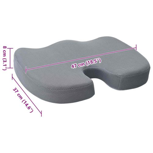 Възглавница за сядане Сив 47 x 37 x 8 см Мемори пяна