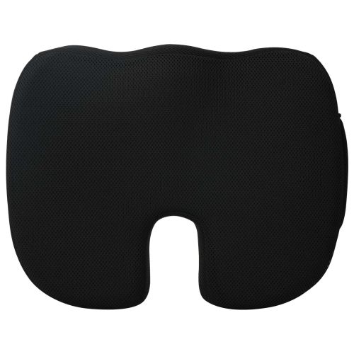 Възглавница за сядане Черен 47 x 36,5 x 8 см Мемори пяна