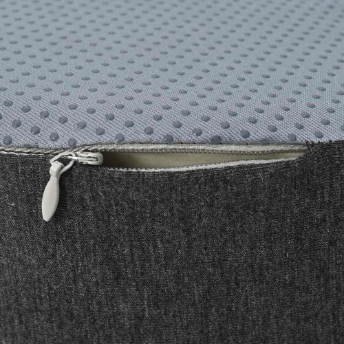 Възглавница с възглавница Тъмен сив 50 x 43 x 10 см Памук