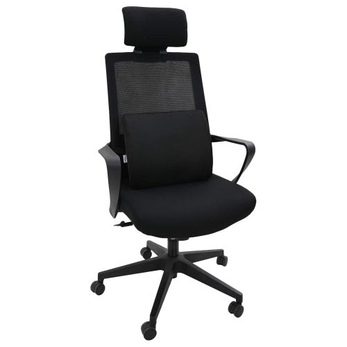 Възглавница за гръб Черен 35,5 x 30 x 12 см Мемори пяна