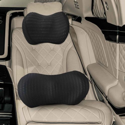 Комплект възглавници Еднаставен цвят 2 pcs Черен Мемори пяна