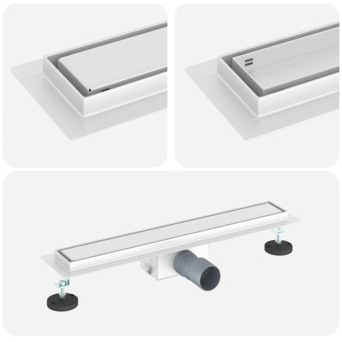 2 в 1 душов дренаж Сребрист 50 cm Неръждаема стомана 304