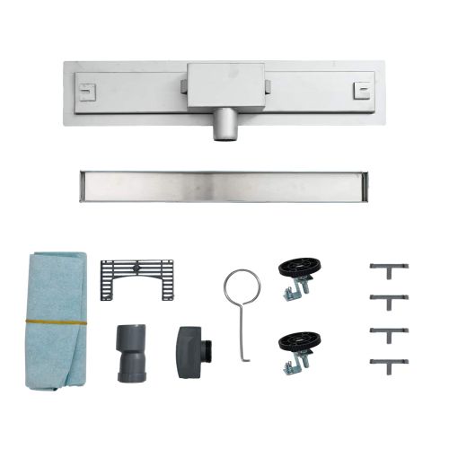 2 в 1 душов дренаж Сребрист 50 cm Неръждаема стомана 304