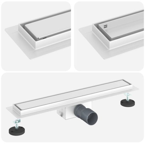 2 в 1 душов дренаж Сребрист 60 cm Неръждаема стомана 304