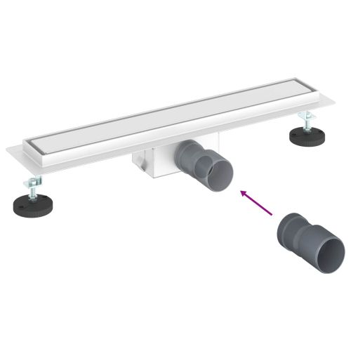 2 в 1 душов дренаж Сребрист 60 cm Неръждаема стомана 304
