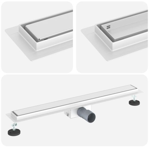 2 в 1 душов дренаж Сребрист 70 cm Неръждаема стомана 304