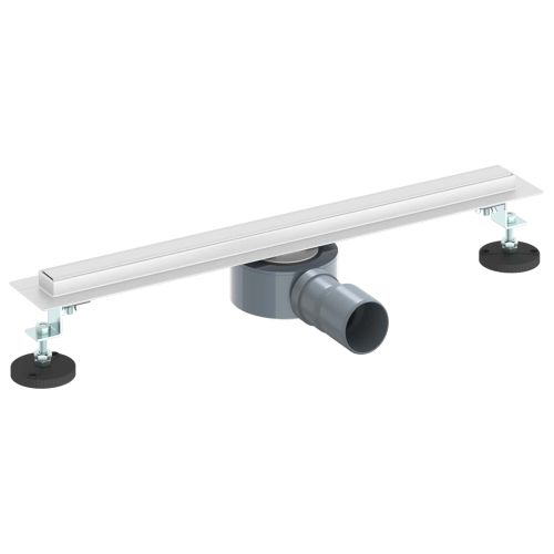 360° Душов отвод с тънък модел Сребрист 50 cm