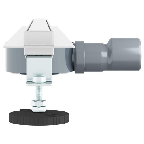 360° Душов отвод с тънък модел Сребрист 80 cm