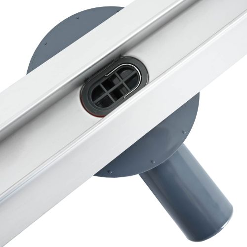 360° Душов отвод с тънък модел Сребрист 80 cm