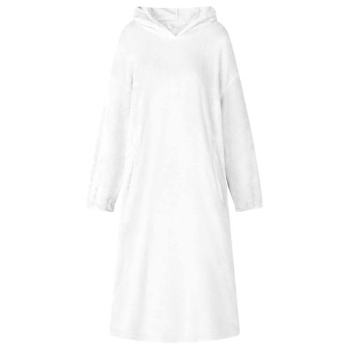 Одеяло с качулка Бяло s Фланела