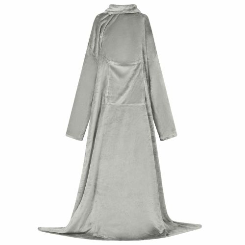 Одеяло с качулка Сив F Фланела