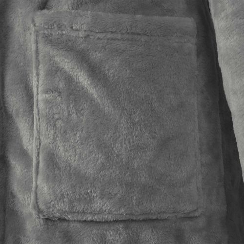 Халат с качулка Тъмен сив xxxl Фланела