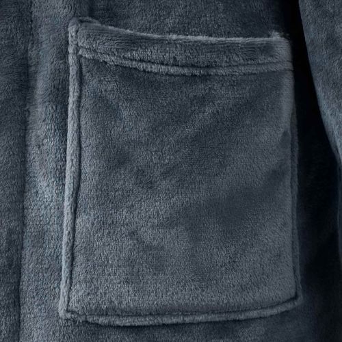 Халат без качулка Морски син xxl Фланела