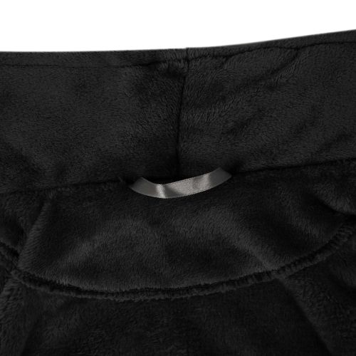 Халат без качулка Черно s Фланела