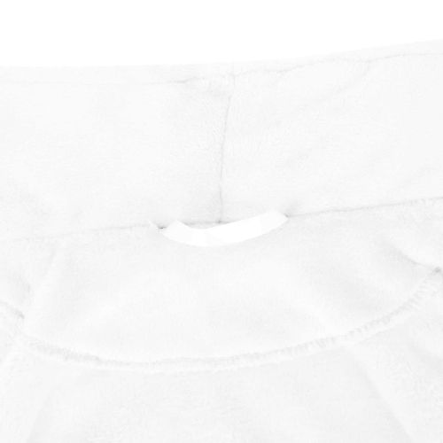 Халат без качулка Бяло l Фланела