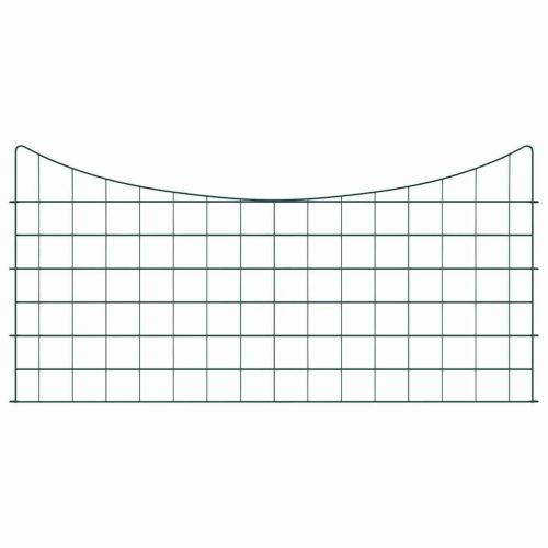 Комплект ограда за езеро 5 pcs Зелен 100 x 50 cm Стомана
