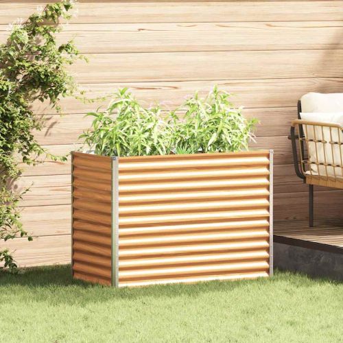 Градинска повдигната леха 98 x 50 x 68 см Галванизирана стомана