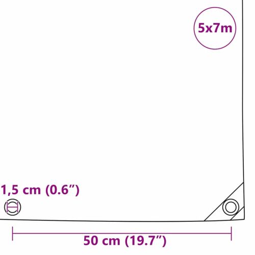 Найлон 650g / m² Маслинено зелено 5 x 7 m Канва с PVC покритие