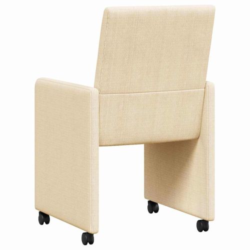 Столове с Колела с колела 2 pcs Крем 57 х 66 х 94 см Кадифе