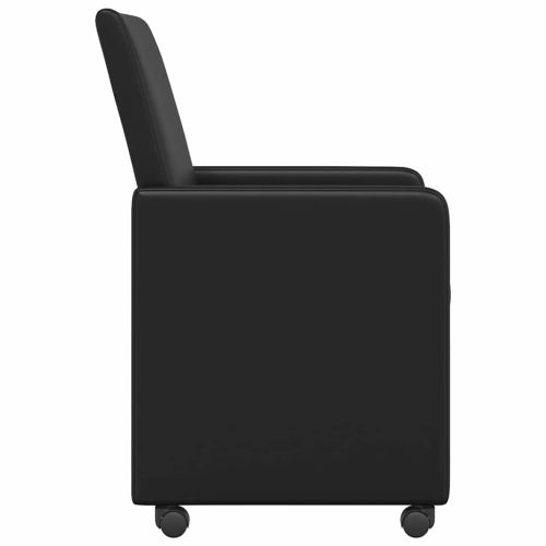 Столове с Колела 2 pcs Черно 57 х 66 х 94 см Изкуствена
