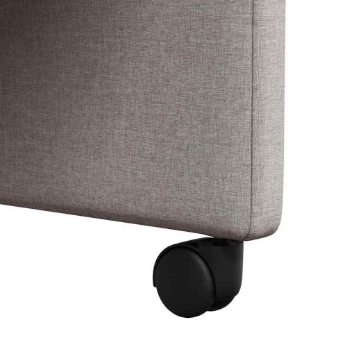 Столове с Колела с колела 2 pcs Таупе 58 х 65 х 94 см текстил