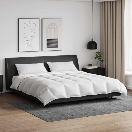 Комплект завивки с възглавница 3 pcs Бяло Пухени пера