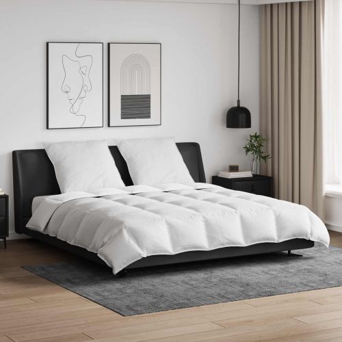 Комплект завивки с възглавница 3 pcs Бяло Пухени пера