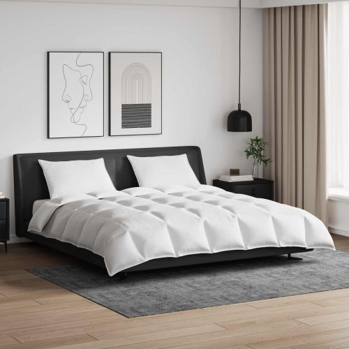 Комплект завивки с възглавница 3 pcs Бяло Пухени пера