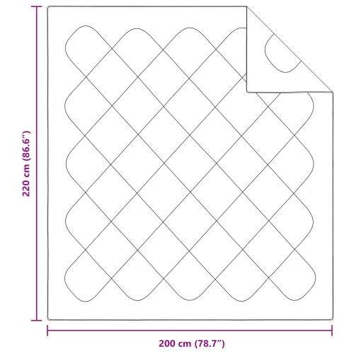 Летен юрган с възглавница 3 pcs Бяло Микрофибър