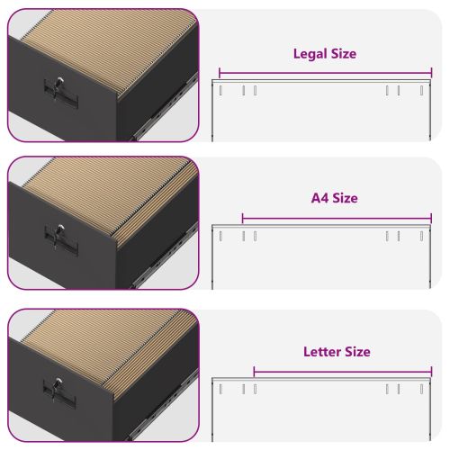 Кабинет за файлове с чекмедже 2 pcs Черно 44 x 50 x 106.5 см