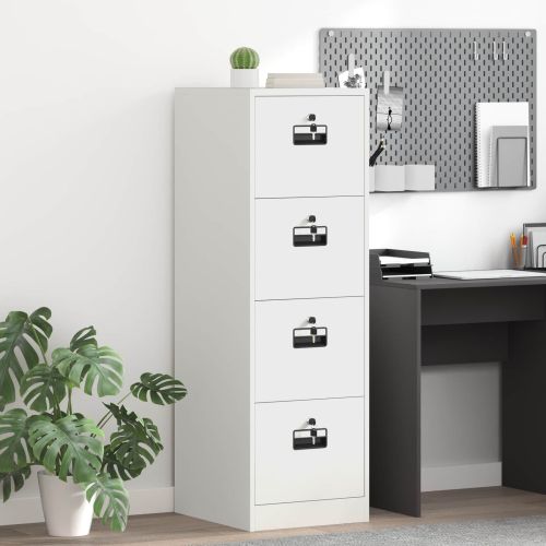 Кабинет за файлове с чекмедже 2 pcs Бяло 44 x 50 x 106.5 см